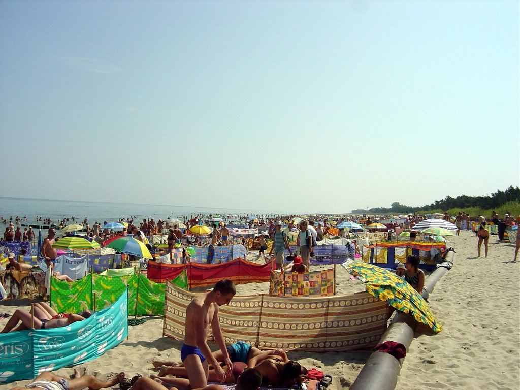 Busy day at the beach by nowotny