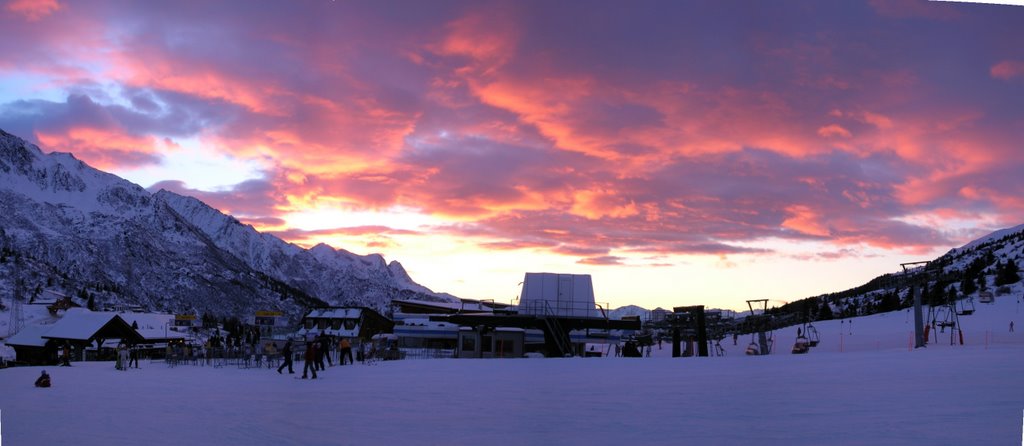 Sunset at Tonale by poliandrea