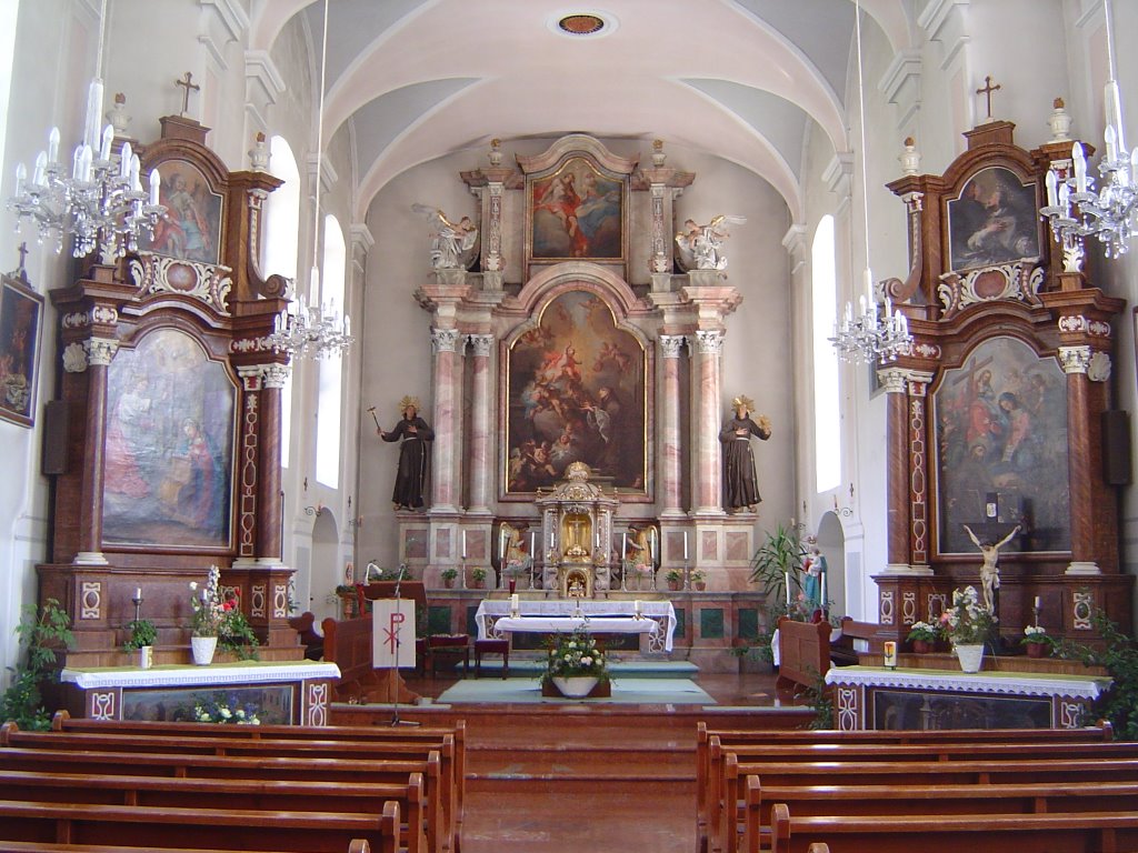 The interior of the church of Kinderdorf Sankt Anton by Wim Rietberg