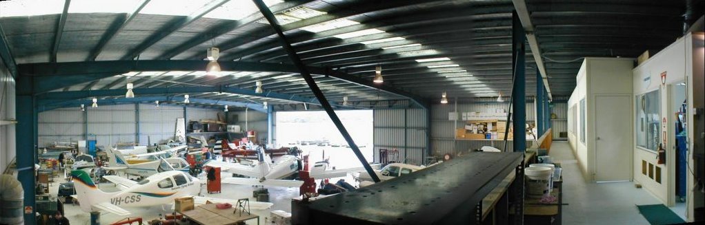 Inside hanger,The Aviation Centre. Tyabb Airfield, May 06. by Craig Ward