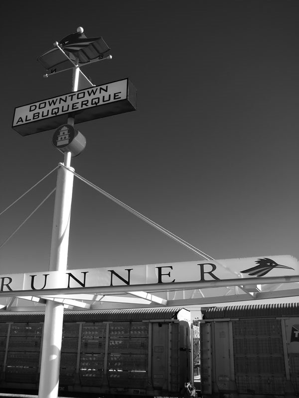 Downtown Rail Runner Station by bobthemtnbiker