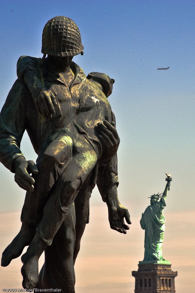 Behind Lady Liberty... by Michael Braxenthaler