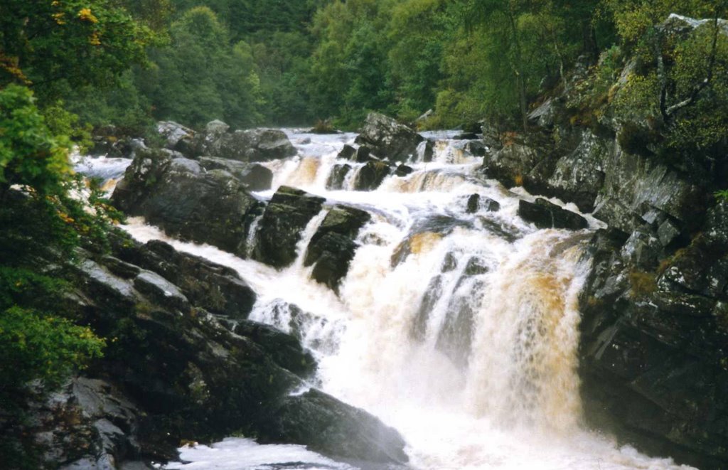 Rogie Falls near Contin-2. October 1991 by beamish boy