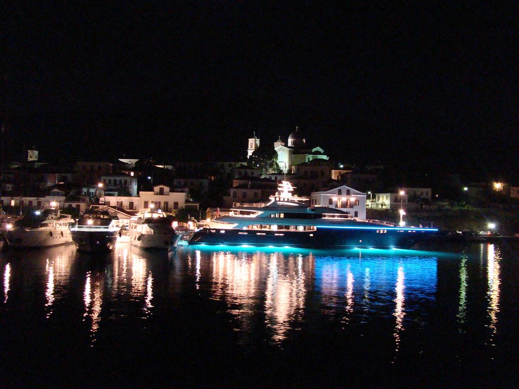 GALAXIDI PORT SUMMER NIGHT SHOT by Kostas Asimakopoulos