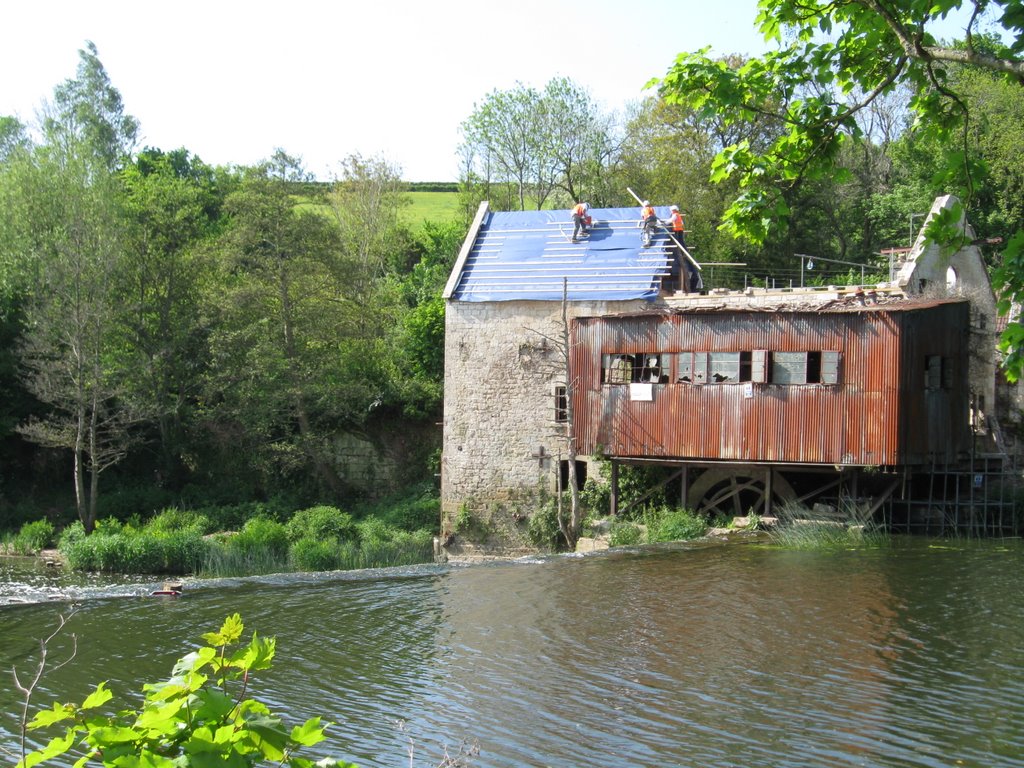 Working on the old watermill at Avoncliff by jayembee1969