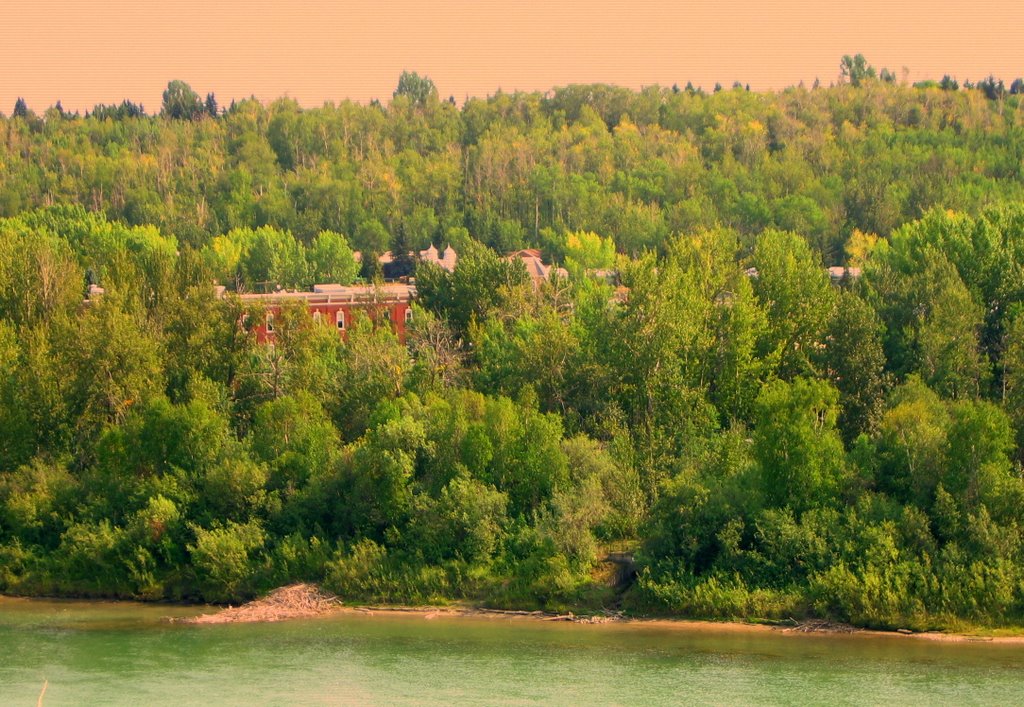 Fort Edmonton In the North Saskatchewan River Valley in West Edmonton AB by David Cure-Hryciuk