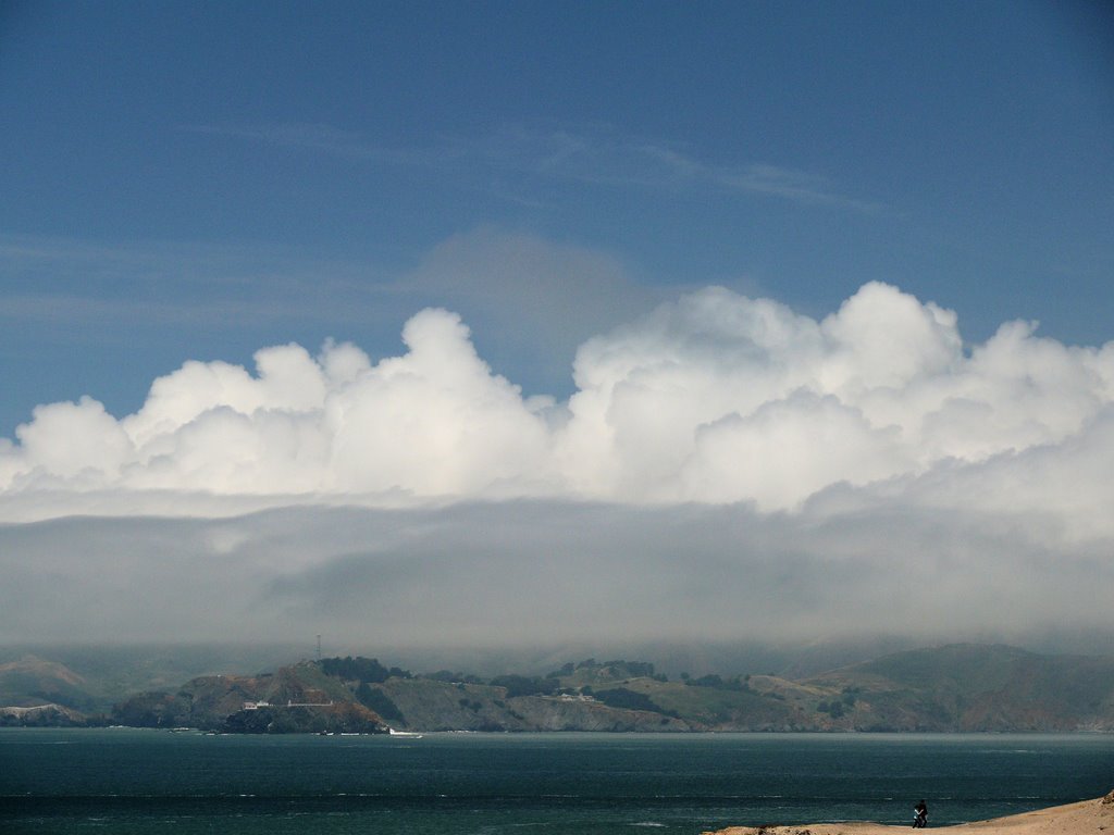 Fog over Marin County, from Land's End by Pfaffendorn