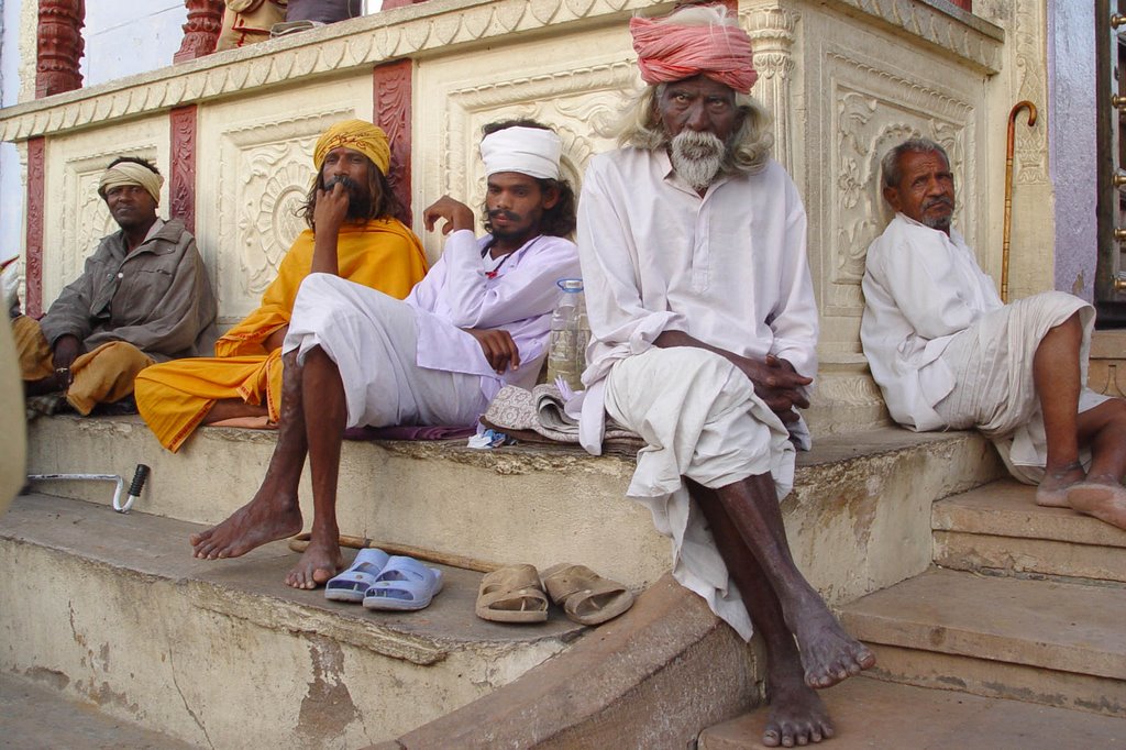 Pushkar, holy men at temple of brahma by tomasz oldskul