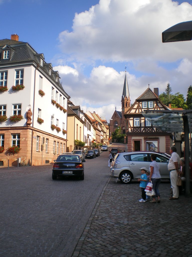 View looking Up Untere Walldurner Strasse Miltenburg by Gareth.Stadden