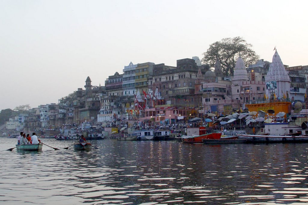 Varanasi, city from the river by tomasz oldskul