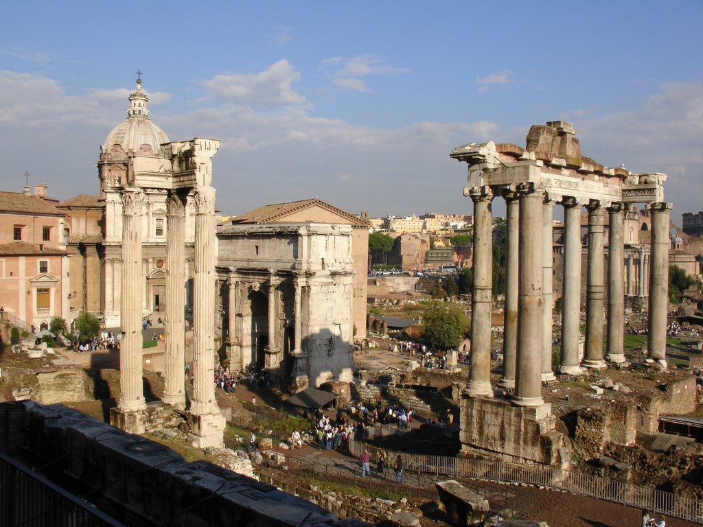 The Temple of Concord, the Arch of Septimus Severus and the Temple of Saturn by welshcake