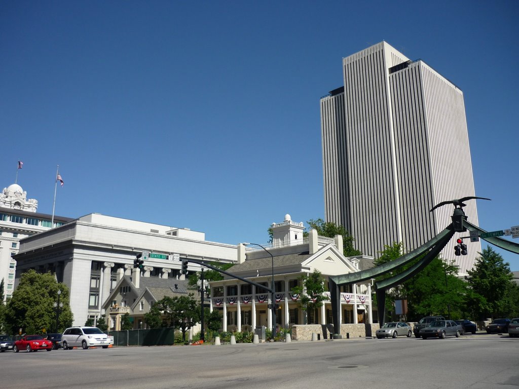 Beehive House and LDS Office Building by Peaceman