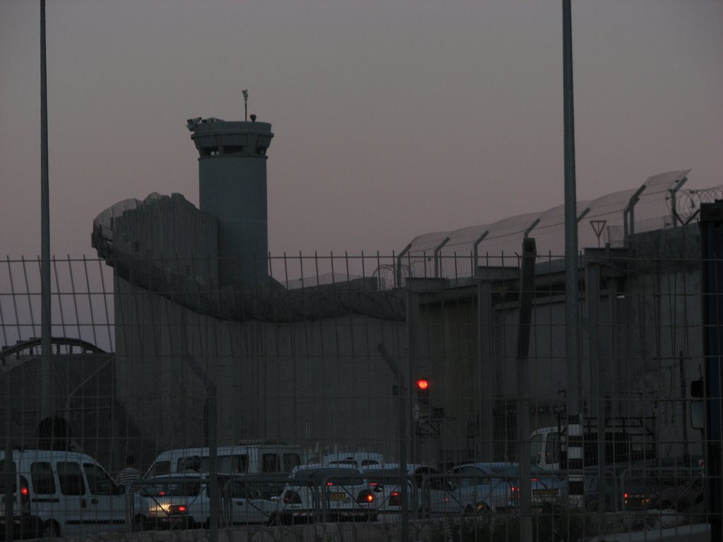 Qalandia Checkpoint - Nightly Traffic Jam by Josh Levinger