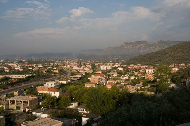 Elbasan, August 2008, sunrise, view from hotel by Eli_K