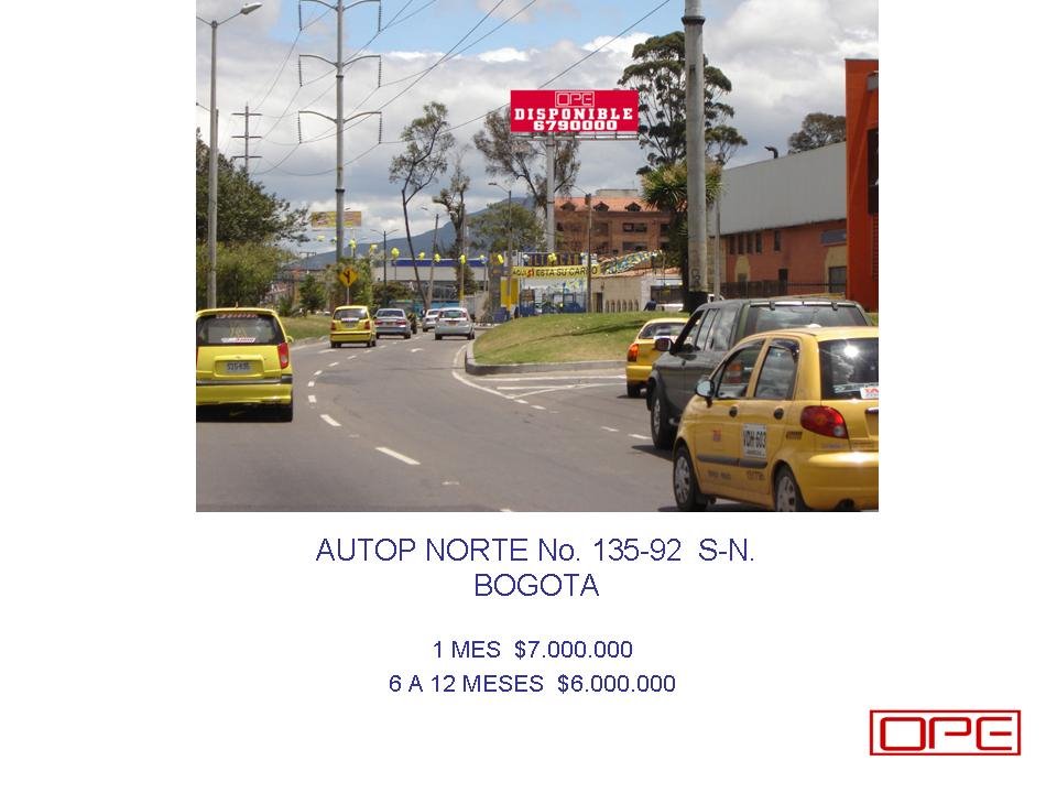 OPE-AUTO NORTE # 135-92 S-N by ana.sandoval