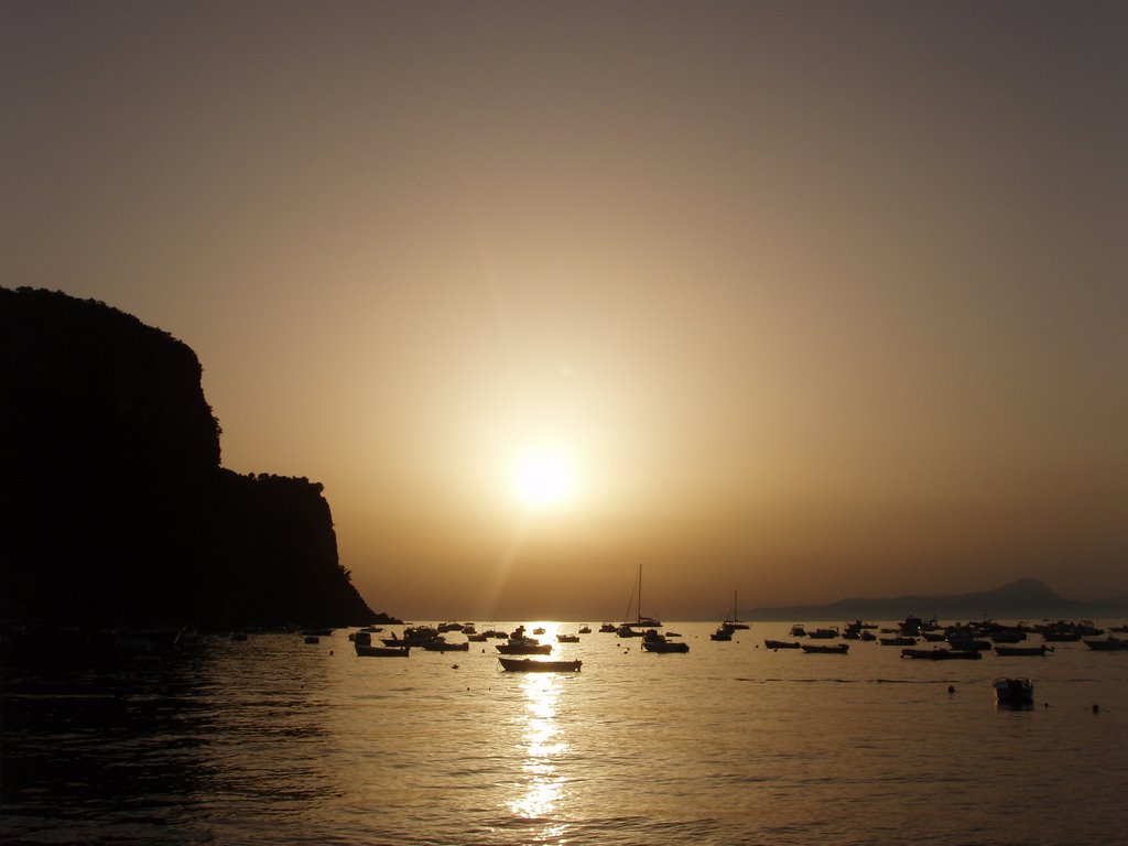 Praia a Mare beach at sunset by gorinie