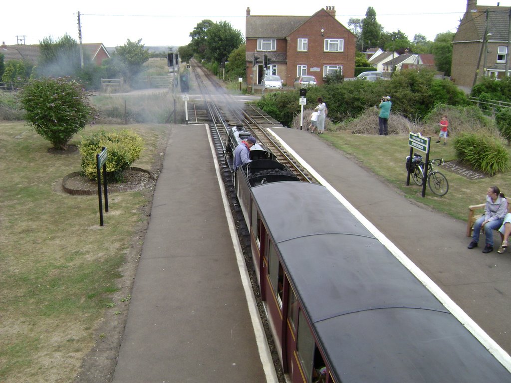 Looking East from Dymchurch Station by sammobil