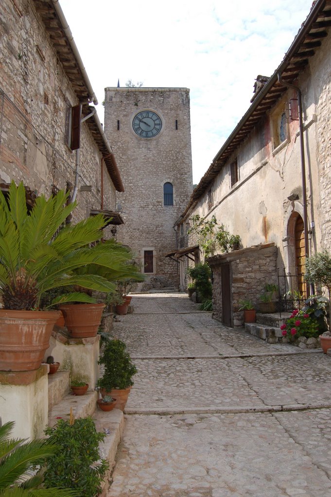 Arrone - La torre e via del vicinato by Roberto Pollastrini