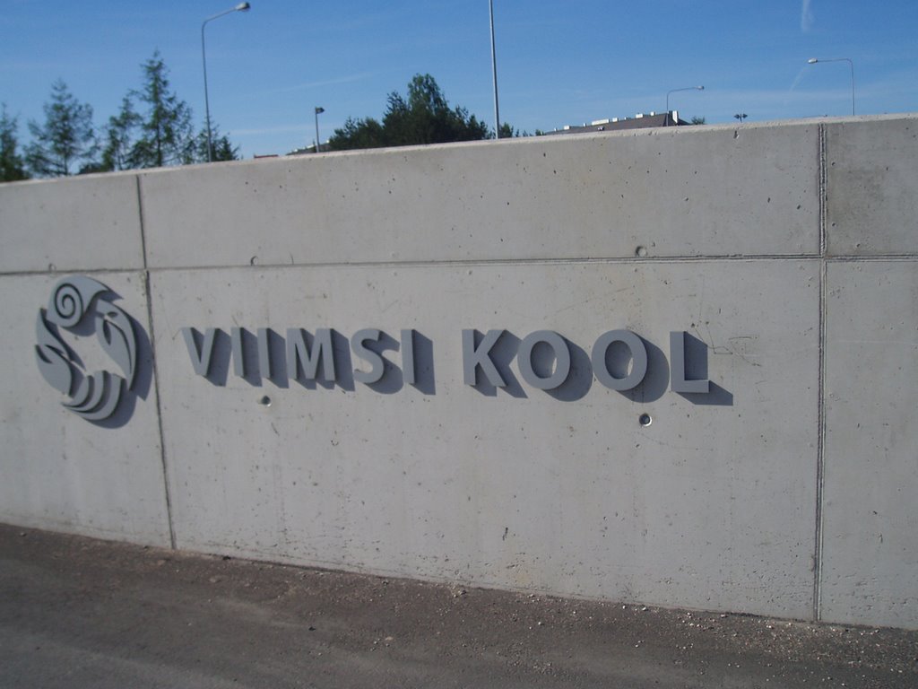 Viimsi School sign by Aulo Aasmaa