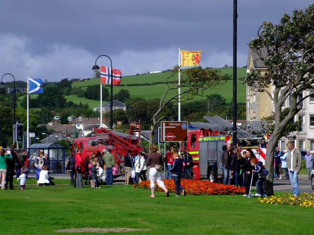 Viking Festival parade on Largs Promenade by Scotia