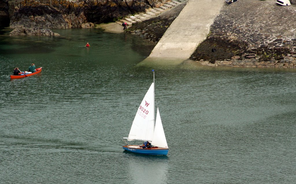 Wayfarer approaching Lower Fishguard Harbour by Evans286