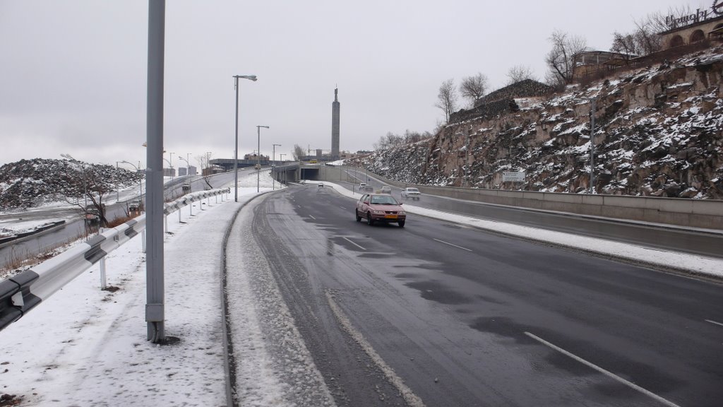 Highway in February 2009 by Grigor Stamboltsyan