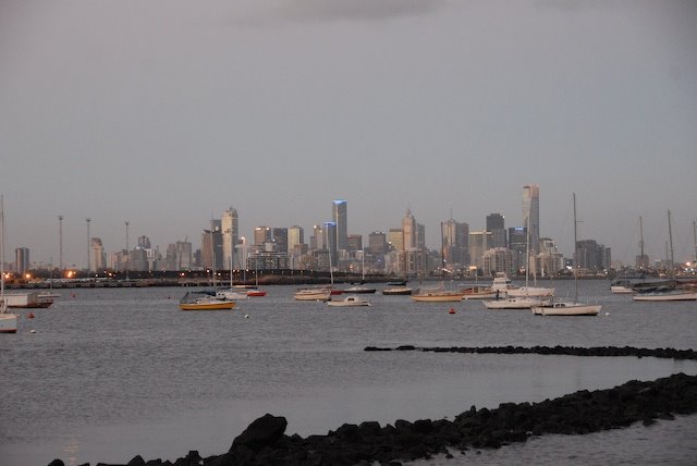 Melbourne View from Williamstown by Jacek Karpinski