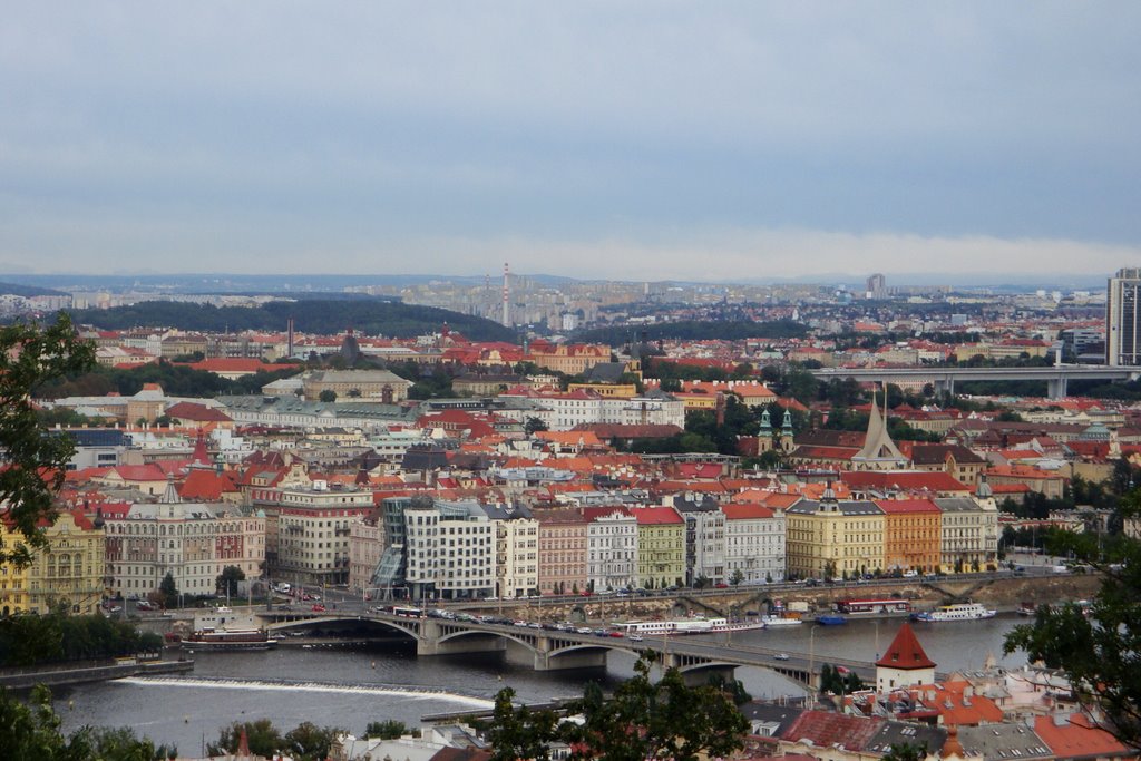 Pražské panorama s Tančícím domem/Prague Panorama with the Dancing House by hana.ha