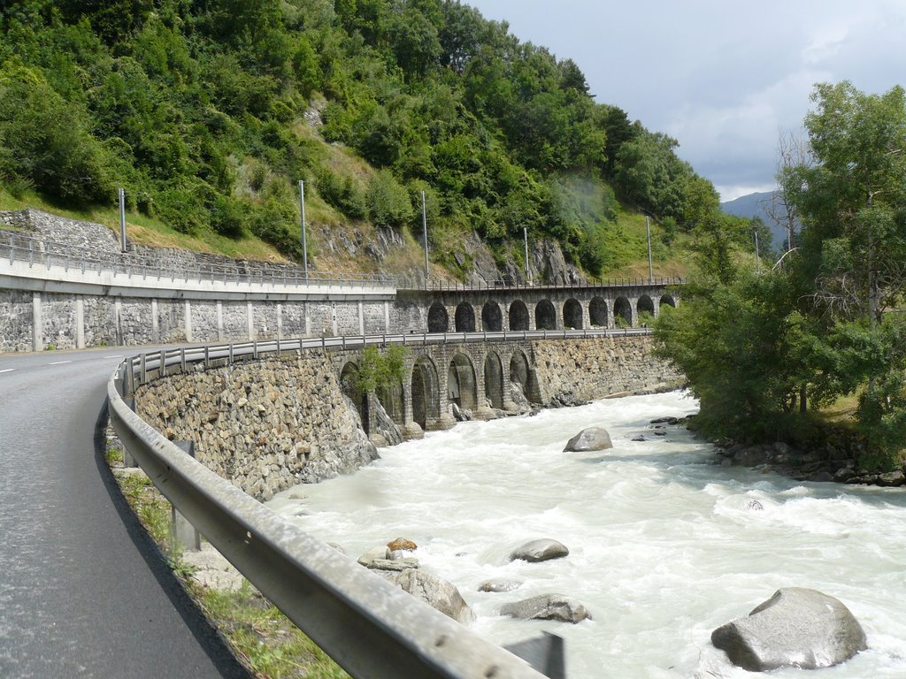 Rhone. Road to Furka pass. by alex@apsoft