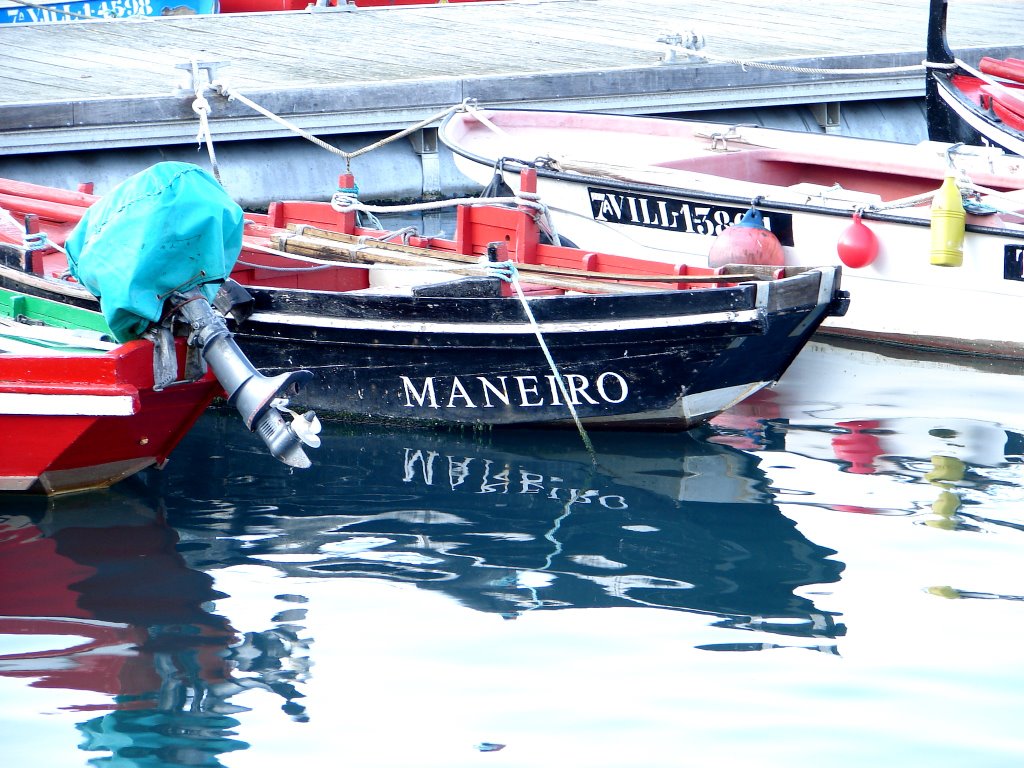 Barcas en puerto de Ribeira by Arturo Maneiro