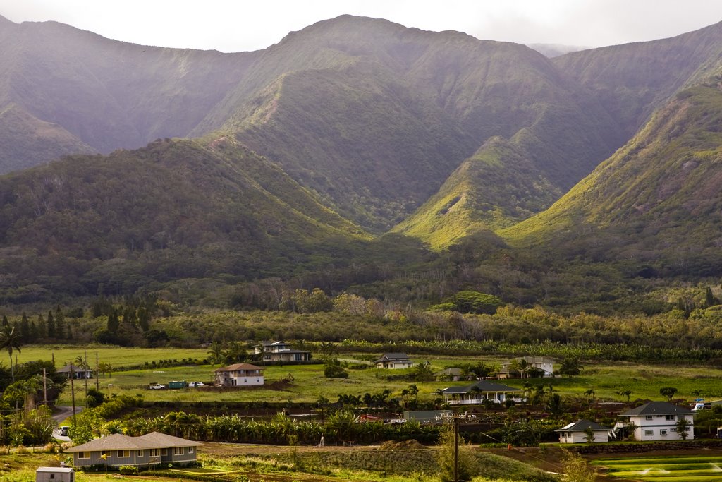 View of the west Maui mountains from Waiehu by windrider808