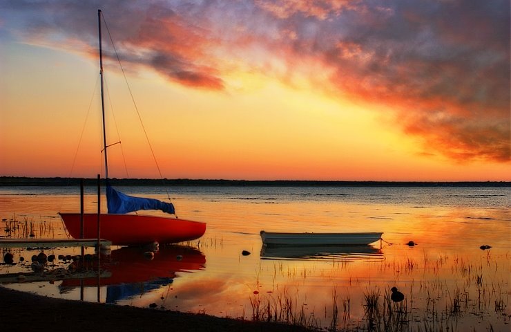 Days End On Lake Huron - Near Port Austin by Heather McFarland