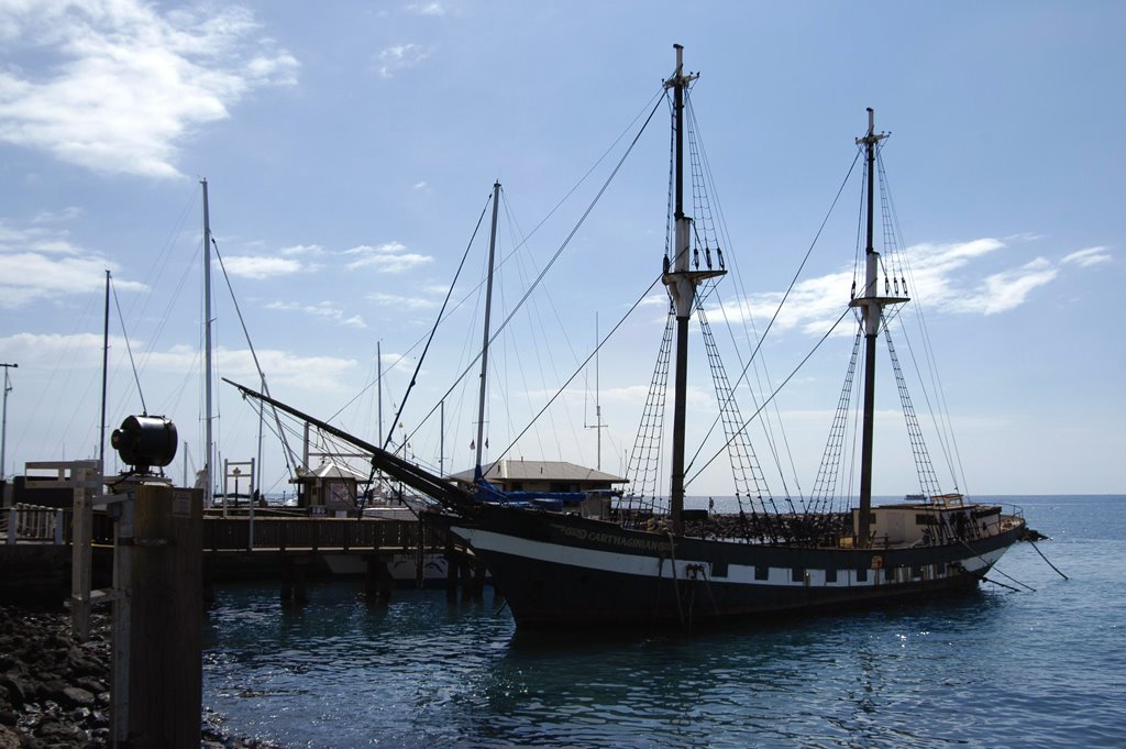 Carthaginian Replica, Lahaina (prior to being sunk) by Jonas Stanford