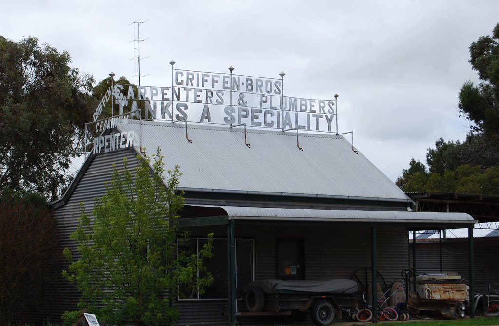 Artistic steel advertising signs by Phaedrus Fleurieu