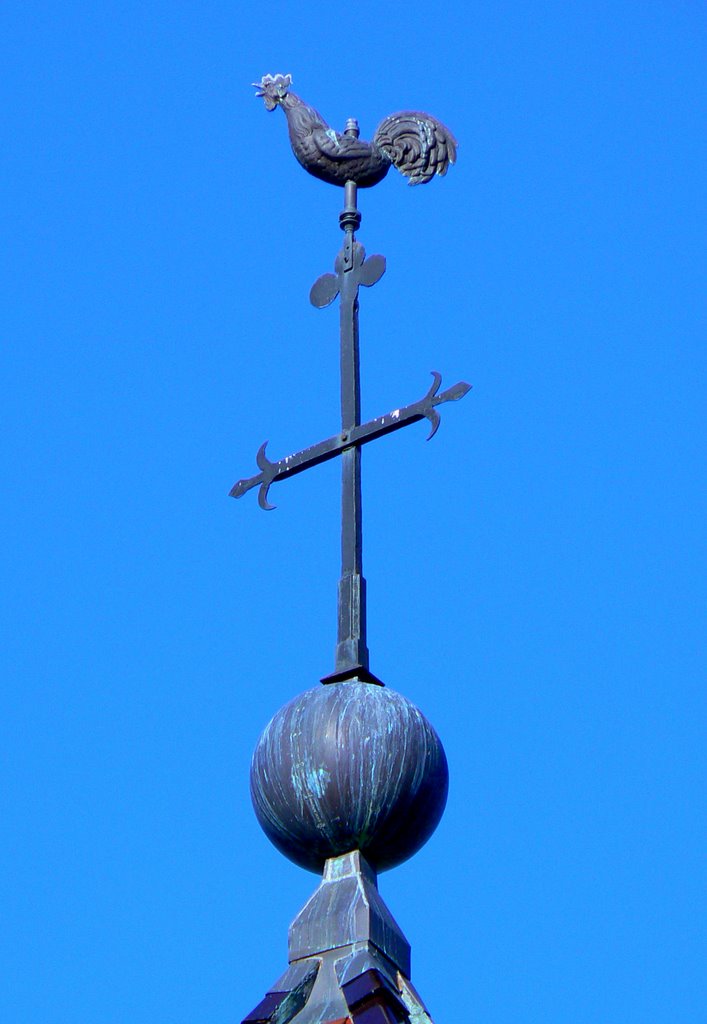 Croix et coq du clocher de Courlaoux (Jura) by Alain TREBOZ