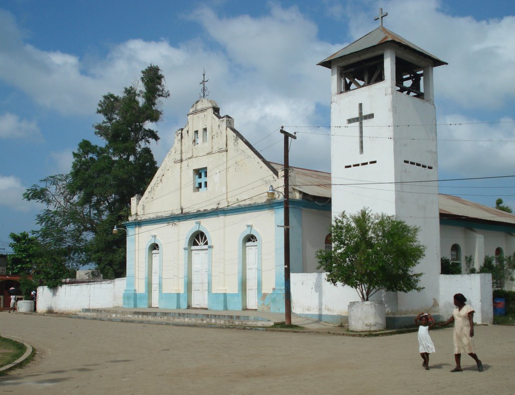 Catholic church on the square in Terrier Rouge by ros42