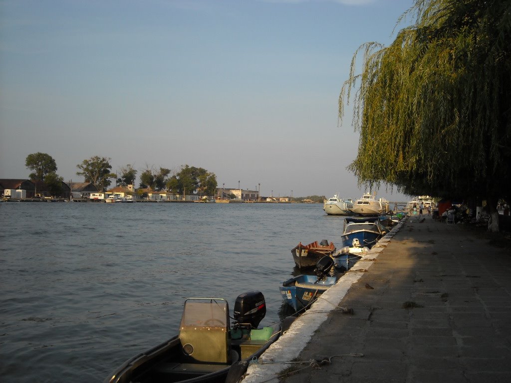 El Danubio en Sulina y al fondo, los barcos que llegan a Tulcea. Septiembre de 2009 by viajeroandaluz