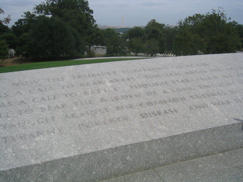 View of the Washington Monument from JFK's grave site by agshdyrhf