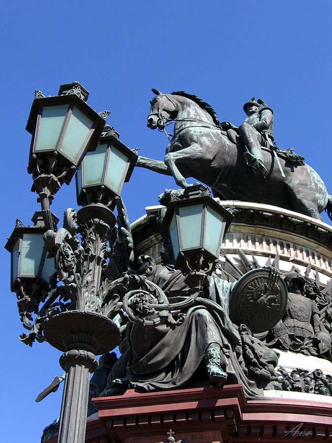 Saint Petersburg. Monument to the Emperor of the Russian Empire Nikolay I. by Andrew V. Efimovsky