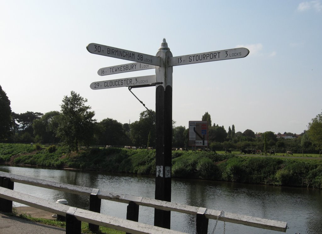 Direction Sign, River Severn. by Bob&Anne Powell