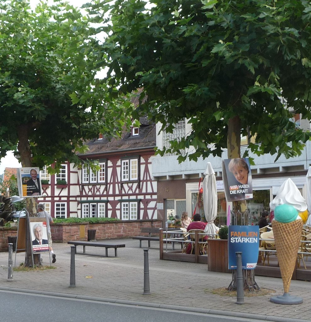 Wahlkrampf an der Bundesstraße (Frank und Angela) by Immanuel Giel