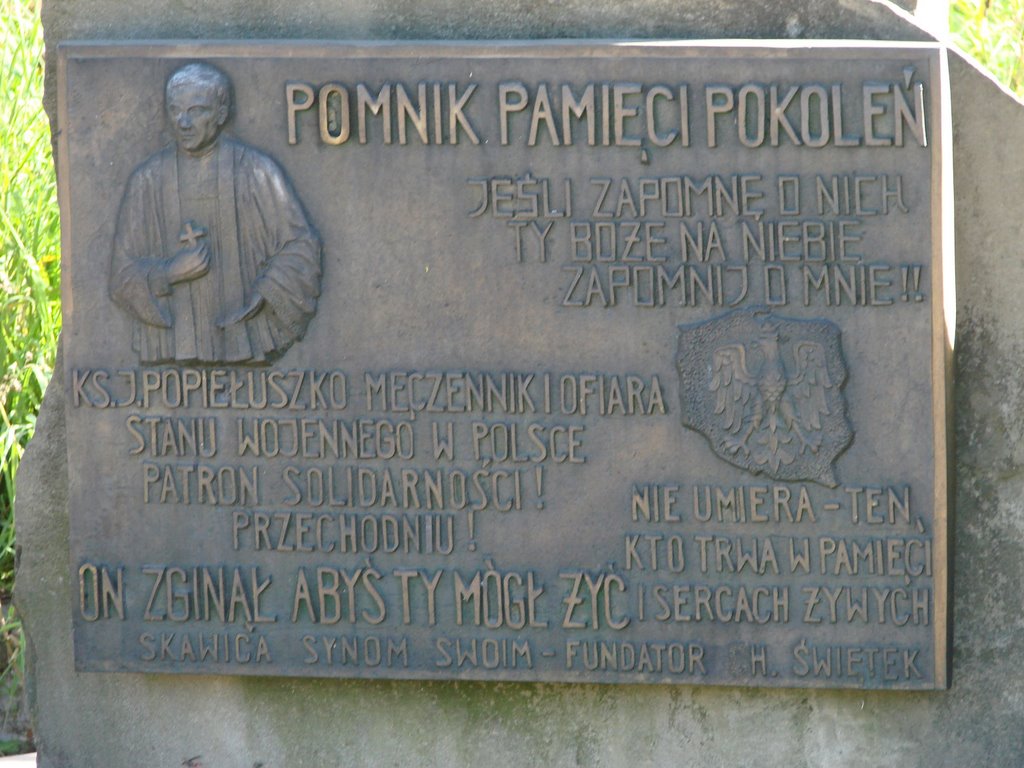 Pomnik pamięci pokoleń - tablica by Dariusz Witek