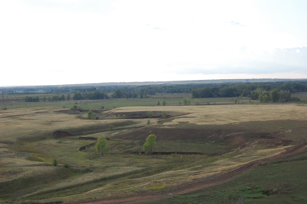 Вид с горы Гребени на село Татарская Каргала. by Pavel  К.  from Orenburg,Russia