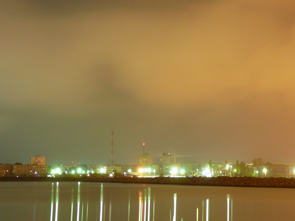 Mangalia By Night, View from the Pier, Mangalia, Romania by sorel