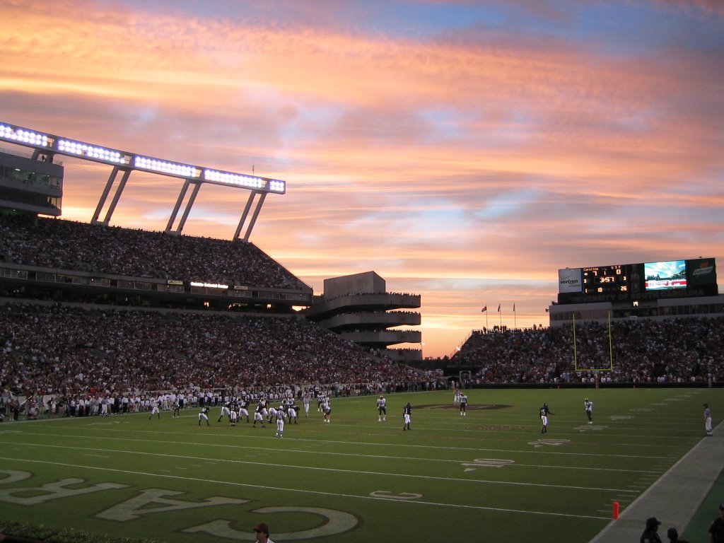 Sunset at William-Brice Stadium by Milo1978