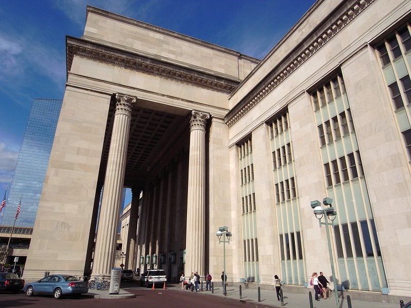 Philadelphia 30th Street Station - the west entrance by Justin Zhu