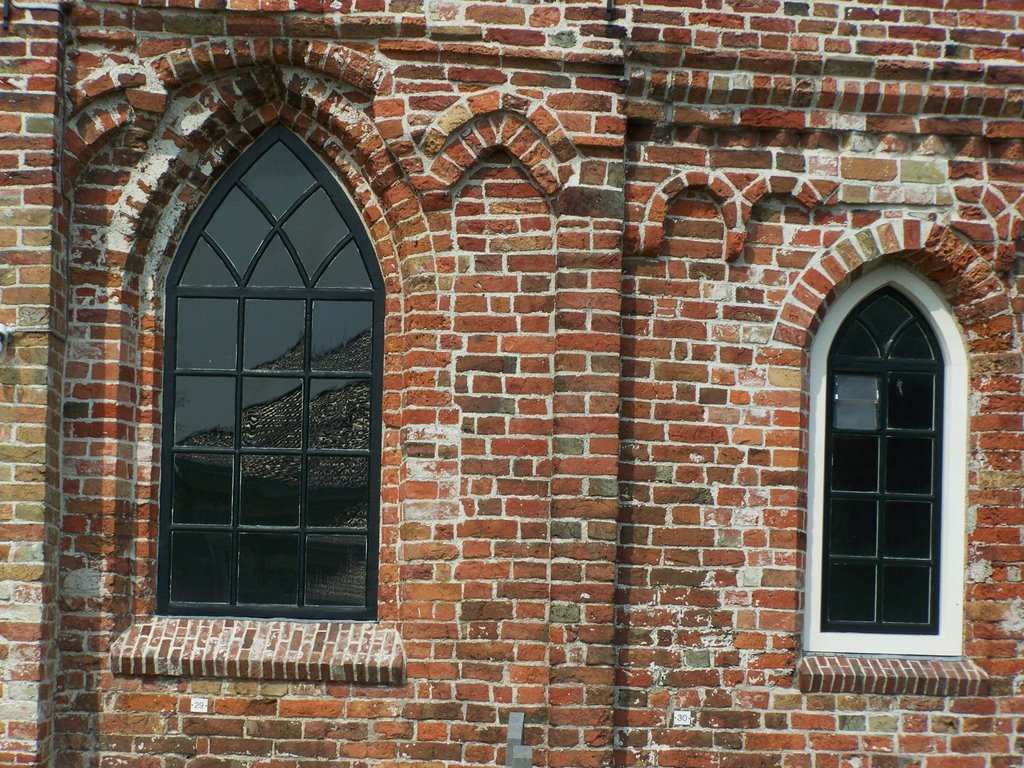 Nes, kerk (detail) by Frits J. Mostert