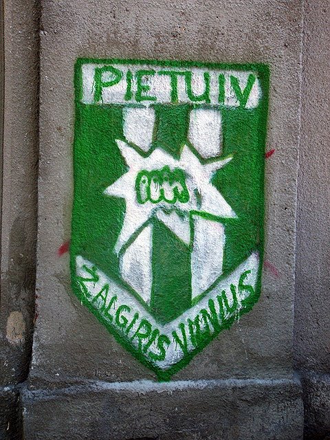 Graffitti of the FK Zalgiris fans by Jorius