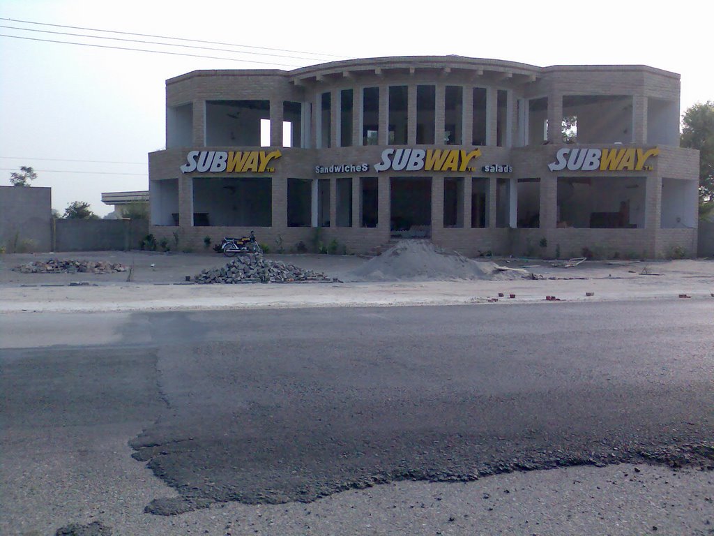 Subway Jhelum underconstruction by Talha Barkaat