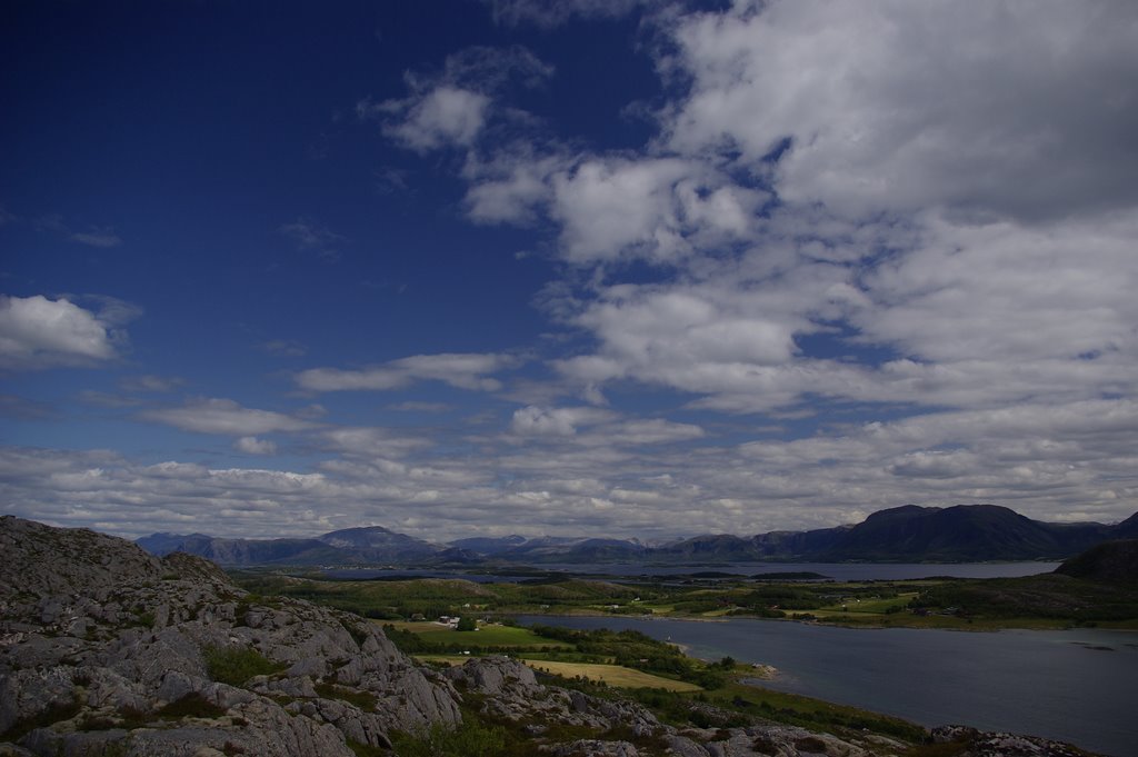 View of Brønnøysund area from Vikerheia by AHxJB